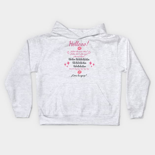 me escuchan me oyen me sienten Kids Hoodie by AnnSaltyPaw